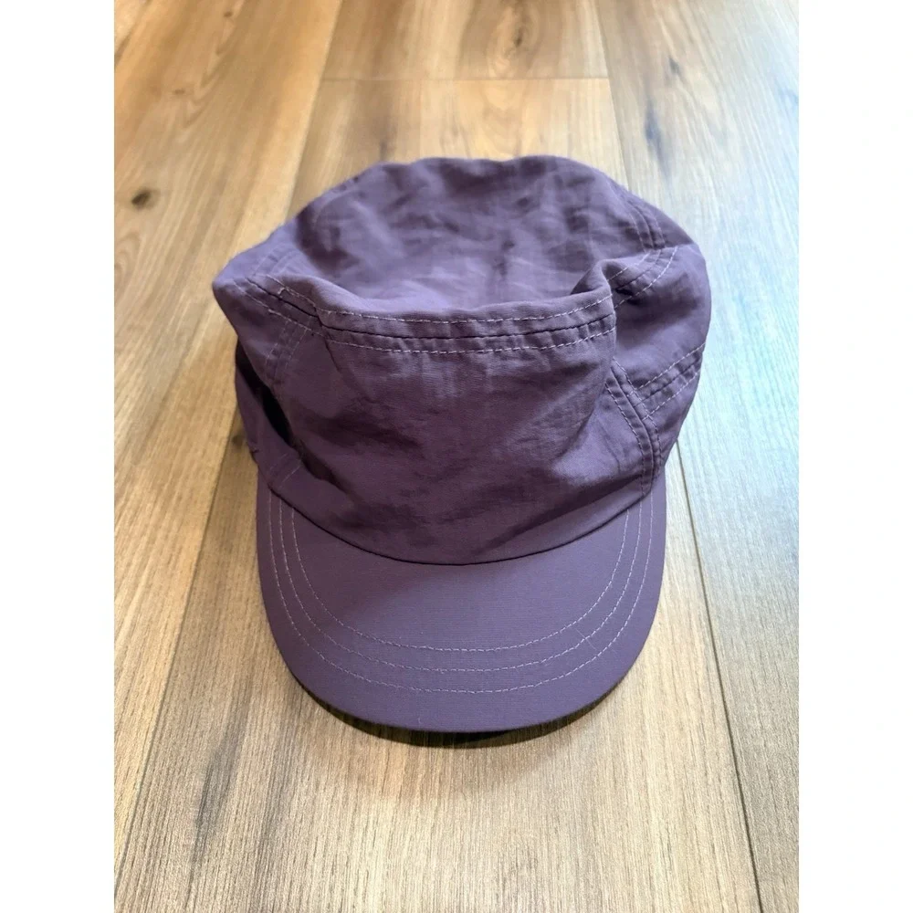 Eddie Bauer Camping Army Hat Purple Nylon Mesh Shirt Brim L XL